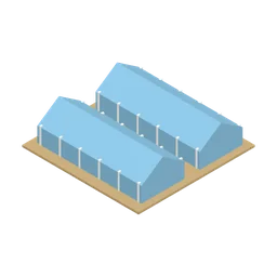 Glasshouse Farm, rendered in the game's low-poly style