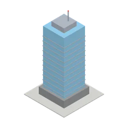 Office Tower, rendered in the game's low-poly style