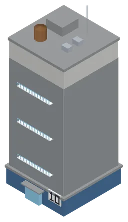 A level 10 home of the Modern Age, wearing its level placard